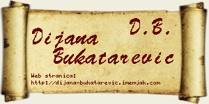Dijana Bukatarević vizit kartica